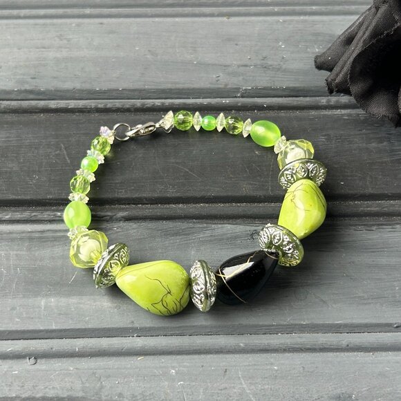 Green + Black Bracelet - Picture 1 of 9